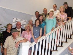 Partee is surrounded by his former classmates from Bainbridge High School Class of 1967
