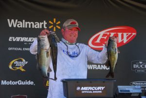 David Bozeman of Ocala, FL finished third in the co-angler category. He caught these three fish on Thursday on the first day of the competition. 