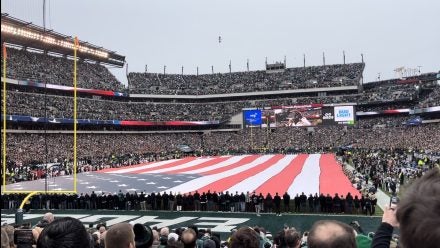 Eagles fans flock to Lincoln Financial Field before the Super Bowl