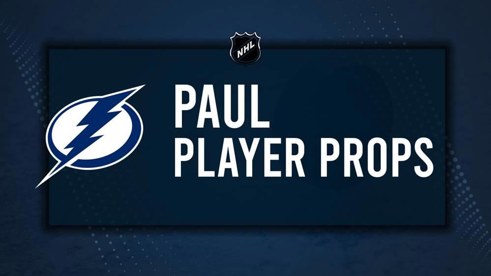 Nicholas Paul Player Prop Bets for the Lightning vs. Canucks Game - October 15