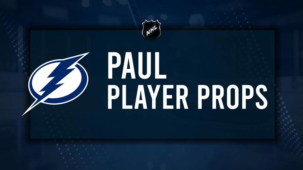 Nicholas Paul Player Prop Bets for the Lightning vs. Maple Leafs Game - October 21