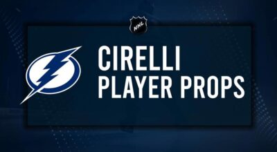 Anthony Cirelli Player Prop Bets for the Lightning vs. Red Wings Game - January 18