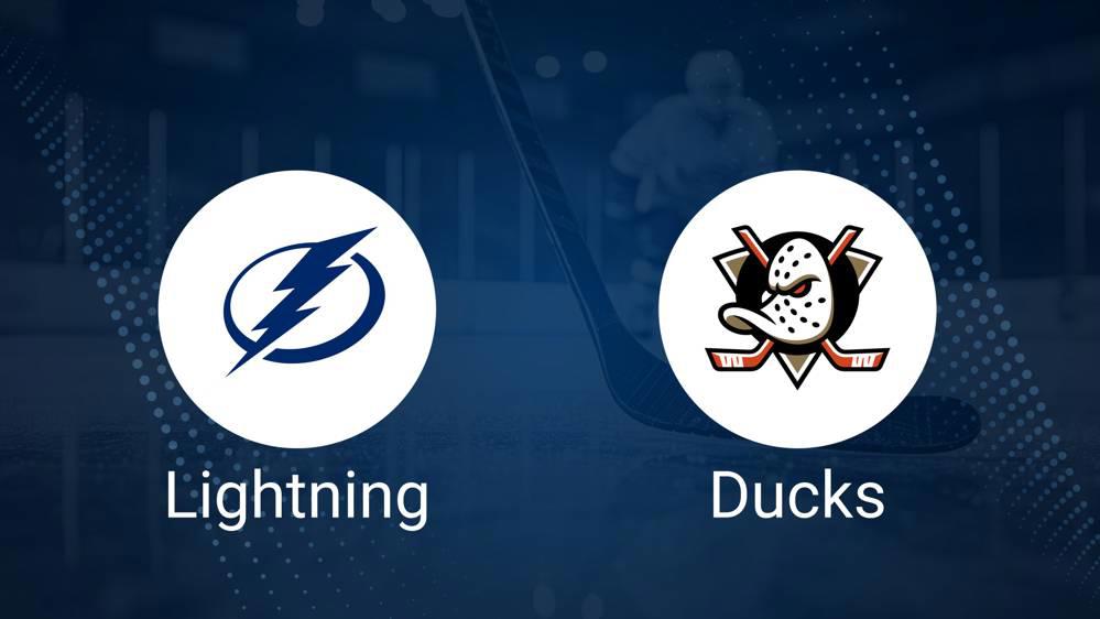 Lightning vs. Ducks Injury Report Today - January 5