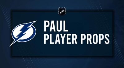 Nicholas Paul Player Prop Bets for the Lightning vs. Canadiens Game - January 21