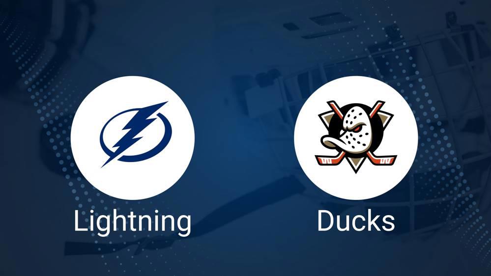 Where to Watch Tampa Bay Lightning vs. Anaheim Ducks on TV or Streaming Live - January 16