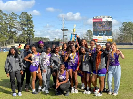 BHS girls' track & field team take first place at Yellow Jacket ...