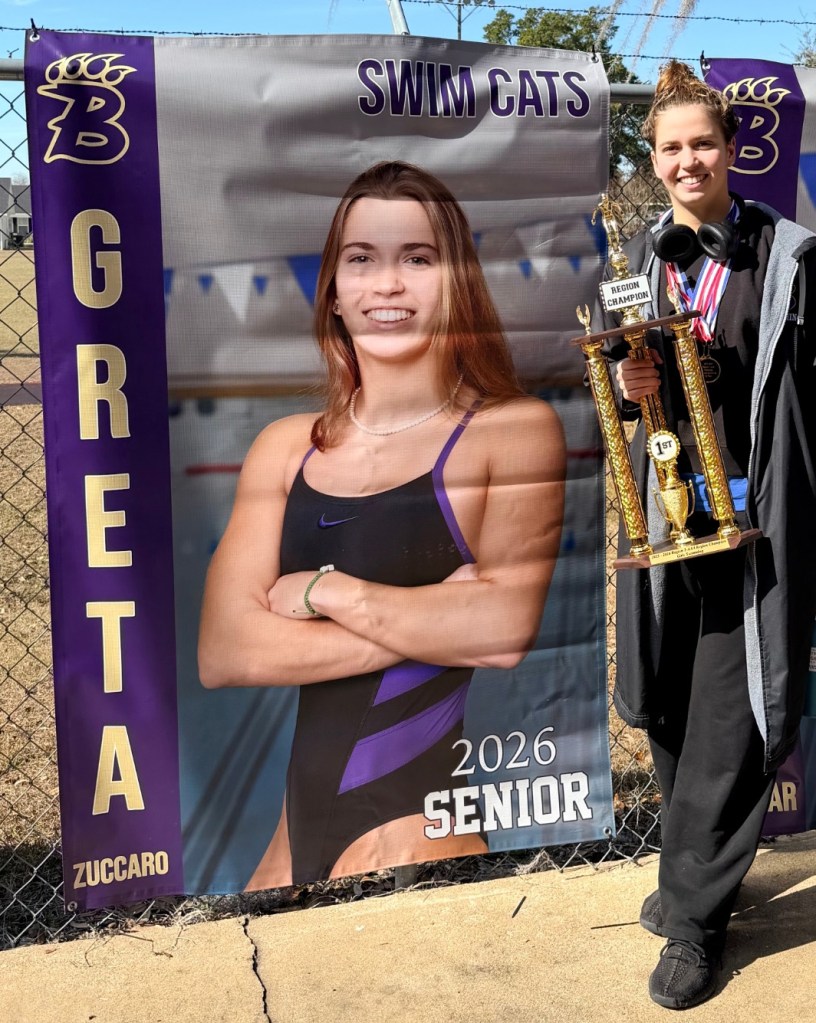 From Italy, Greta Zuccaro heads to state swim meet